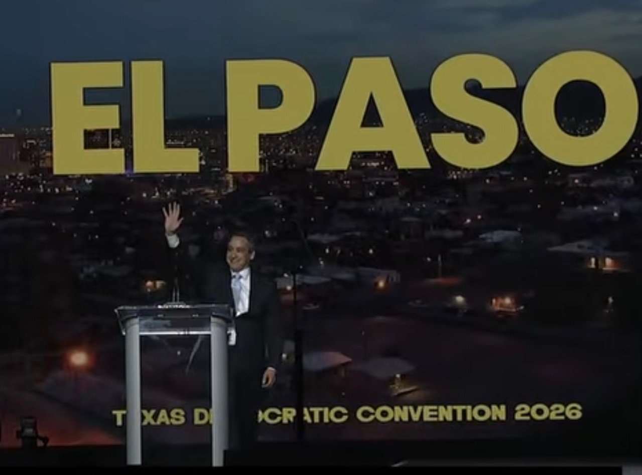 Vince Perez addressing the 2026 Texas Democratic Convention